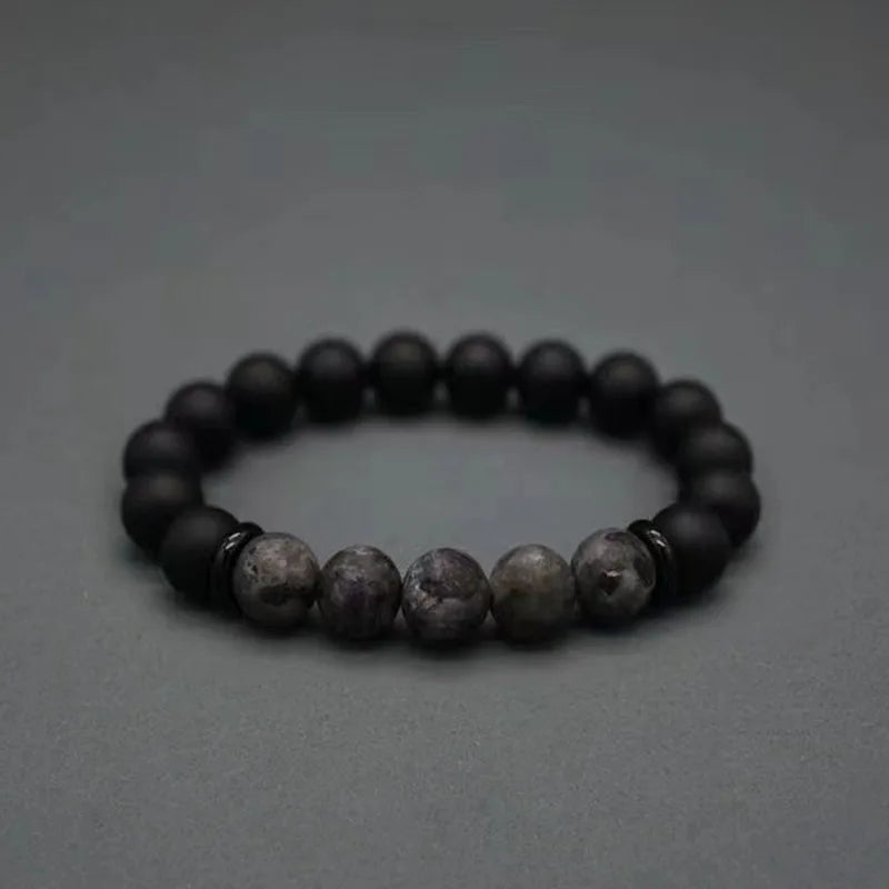 Natural Matte Black Stone Bracelets