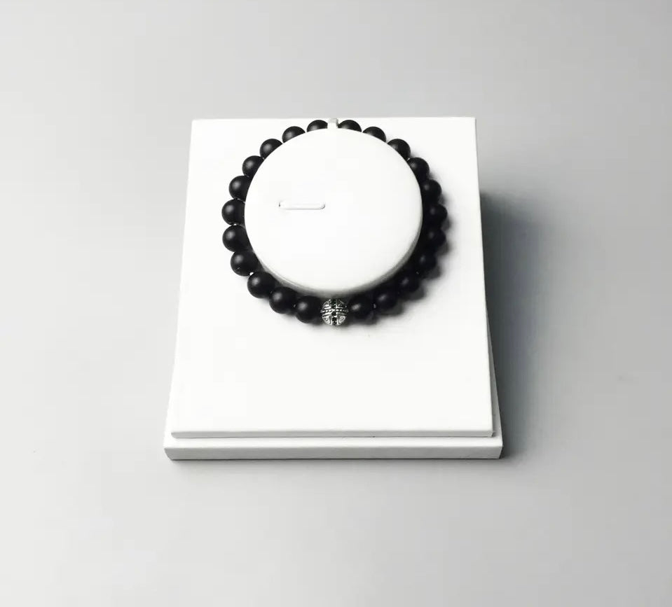 Matte Black Obsidian Bracelet