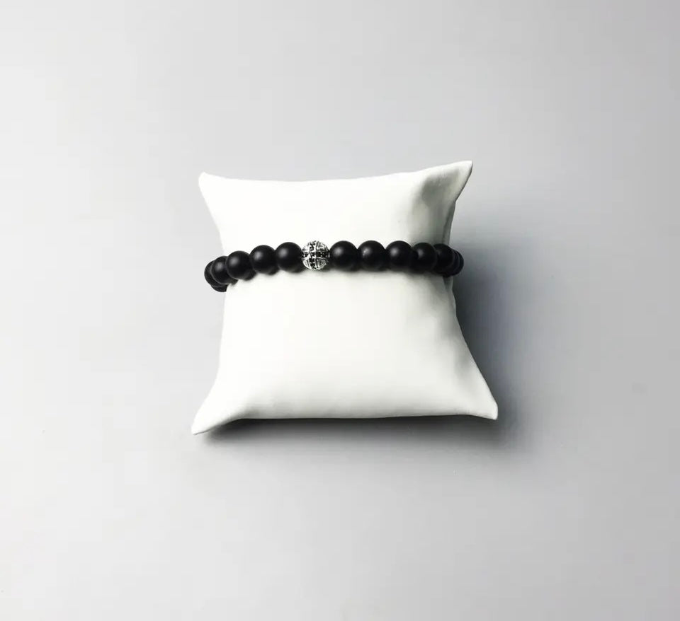 Matte Black Obsidian Bracelet