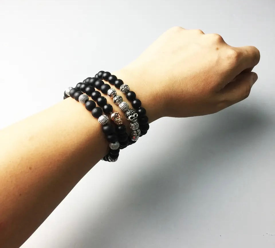 Matte Black Obsidian Bracelet