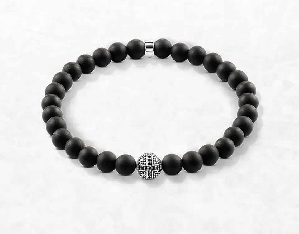 Matte Black Obsidian Bracelet