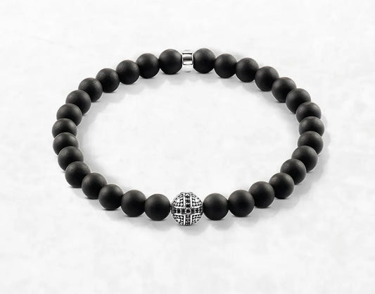 Matte Black Obsidian Bracelet