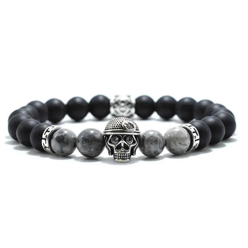 Vintage Skull Bracelet Beaded