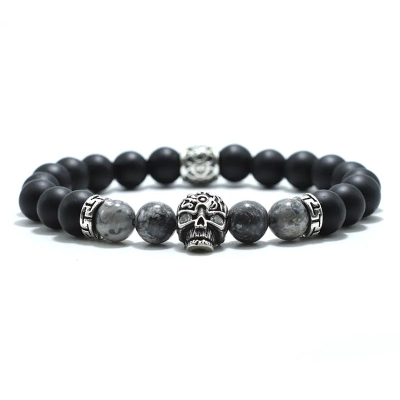 Vintage Skull Bracelet Beaded