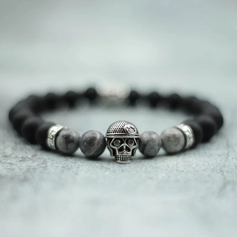 Vintage Skull Bracelet Beaded