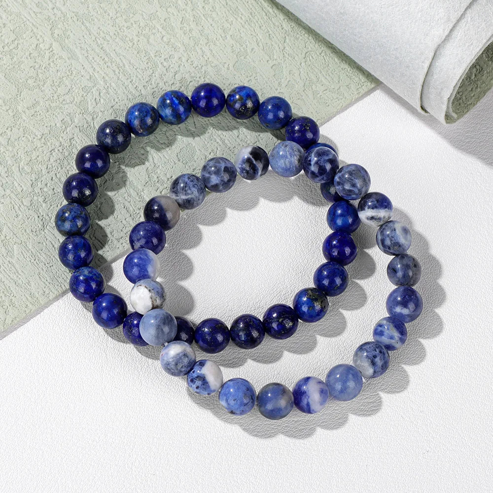 2pcs Natural Stone Beaded Bracelets