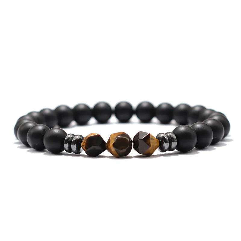 Black Onyx Stone Beaded Bracelet