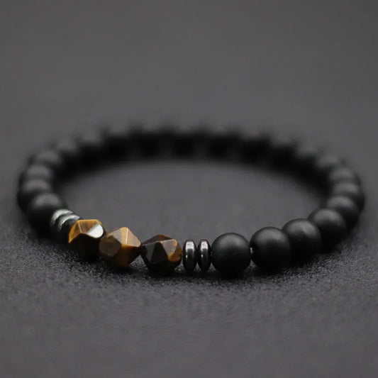 Black Onyx Stone Beaded Bracelet