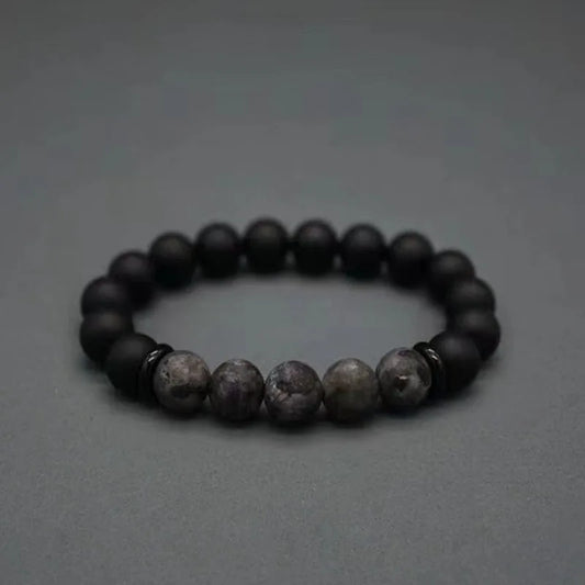 Natural Matte Black Stone Bracelets