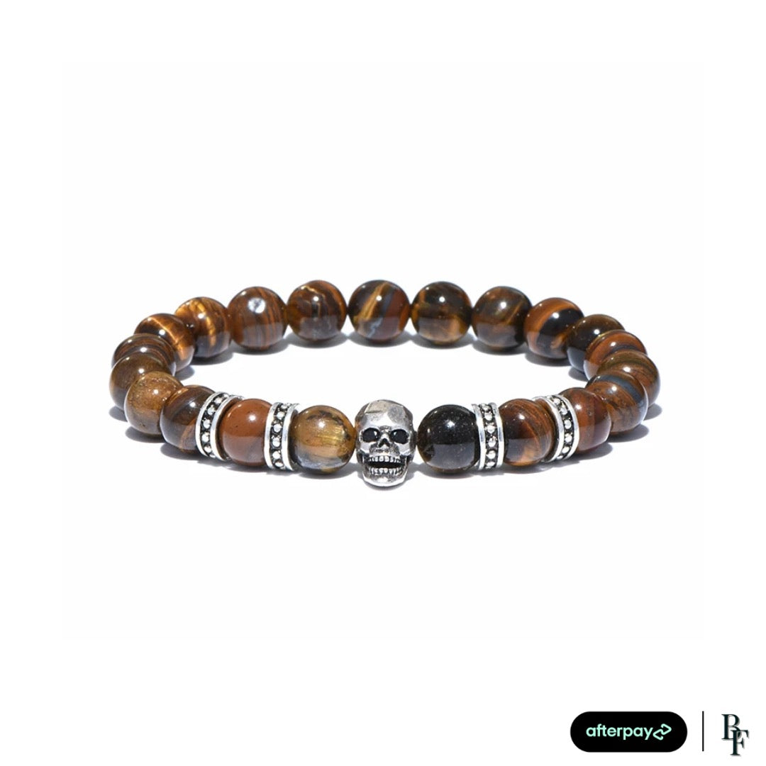 Stainless Steel Natural Stone Brazalete Beaded Bracelet
