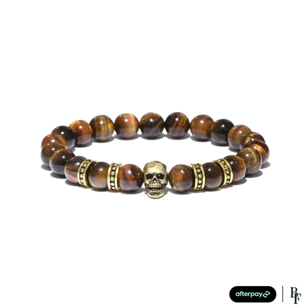 Stainless Steel Natural Stone Brazalete Beaded Bracelet